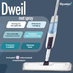 Spalax Dweil - Mop - Dweilsysteem - Vloerwisser Badkamer - Dweilset - Mopset - Vloermop 11 Spalax Dweil - Mop - Dweilsysteem - Vloerwisser Badkamer - Dweilset - Mopset - Vloermop -Leifheit Store 1200x1200 314