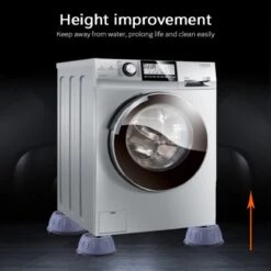 Wasmachine Demper – Trillingsdemper – Anti Slip – Schokdemper – Anti Tril – Wasmachine Voetjes – Vibratiedempers – Verhoger – 4 Stuks - Grijs -Leifheit Store 1200x1200 3167