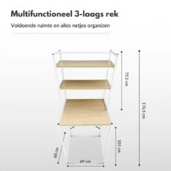 Merkloos NØRSON Wasmachine En Droger Ombouw - Wasmachine Kast En Meubel - Opbergrek Voor Boven Wasmachine - Kast Voor Wasmachine - Wit -Leifheit Store 1200x1200 3207