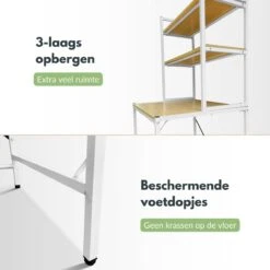 Merkloos NØRSON Wasmachine En Droger Ombouw - Wasmachine Kast En Meubel - Opbergrek Voor Boven Wasmachine - Kast Voor Wasmachine - Wit -Leifheit Store 1200x1200 3210