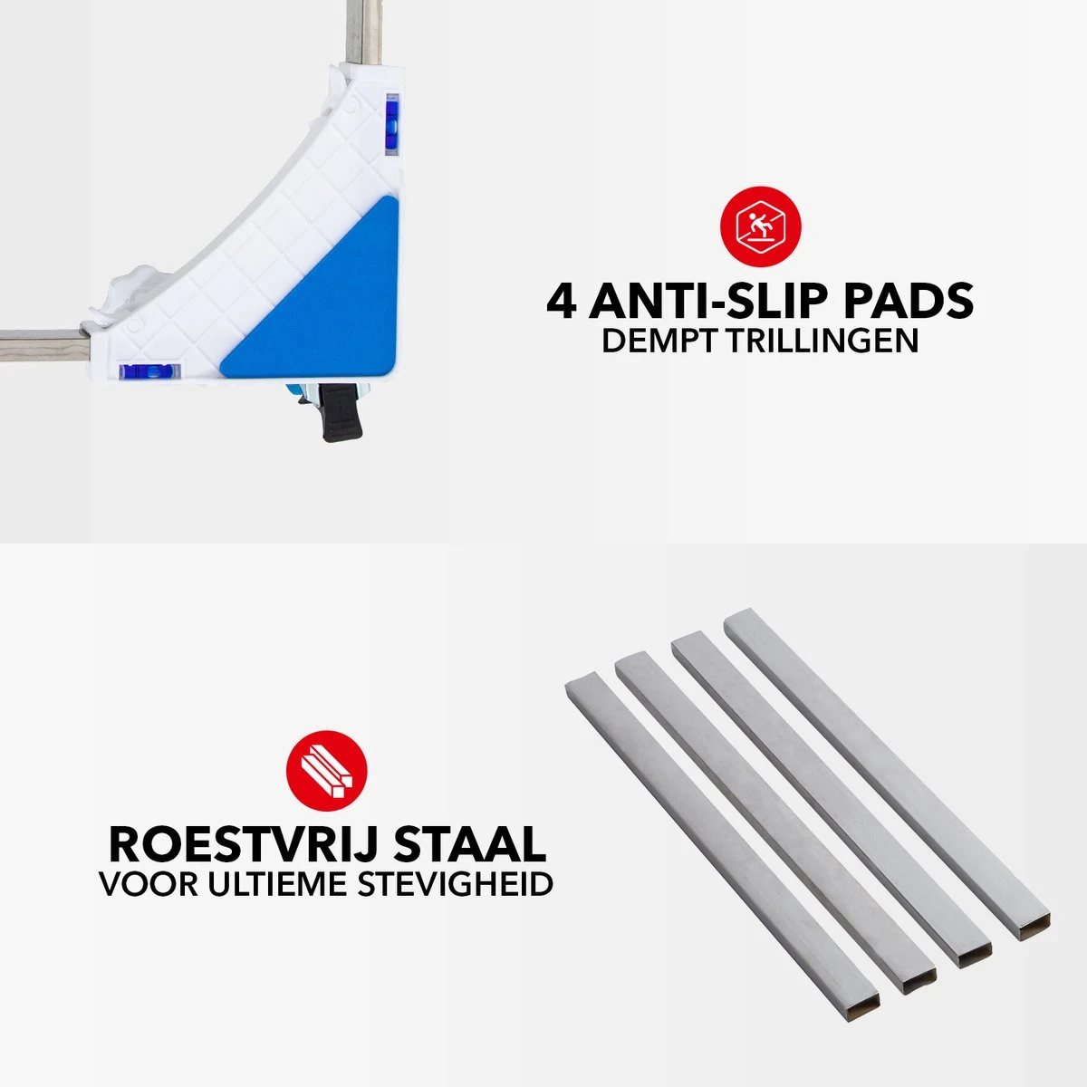 OMEVA® Wasmachine Verhoger Met Wielen- Verhoging Voor Wasmachine - Vaatwasser Koelkast Vriezer En Droger - Inclusief 4 Dempers - Verstelbaar - Wit - Wasmachine Ombouw 3 OMEVA® Wasmachine Verhoger Met Wielen- Verhoging Voor Wasmachine - Vaatwasser Koelkast Vriezer En Droger - Inclusief 4 Dempers - Verstelbaar - Wit - Wasmachine Ombouw - Afbeelding 3