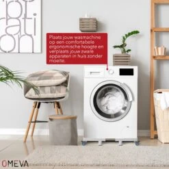 OMEVA® Wasmachine Verhoger Met Wielen- Verhoging Voor Wasmachine - Vaatwasser Koelkast Vriezer En Droger - Inclusief 4 Dempers - Verstelbaar - Wit - Wasmachine Ombouw 15 OMEVA® Wasmachine Verhoger Met Wielen- Verhoging Voor Wasmachine - Vaatwasser Koelkast Vriezer En Droger - Inclusief 4 Dempers - Verstelbaar - Wit - Wasmachine Ombouw -Leifheit Store 1200x1200 3232