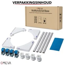 OMEVA® Wasmachine Verhoger Met Wielen- Verhoging Voor Wasmachine - Vaatwasser Koelkast Vriezer En Droger - Inclusief 4 Dempers - Verstelbaar - Wit - Wasmachine Ombouw 16 OMEVA® Wasmachine Verhoger Met Wielen- Verhoging Voor Wasmachine - Vaatwasser Koelkast Vriezer En Droger - Inclusief 4 Dempers - Verstelbaar - Wit - Wasmachine Ombouw -Leifheit Store 1200x1200 3233