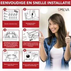 OMEVA® Wasmachine Verhoger Met Wielen- Verhoging Voor Wasmachine - Vaatwasser Koelkast Vriezer En Droger - Inclusief 4 Dempers - Verstelbaar - Wit - Wasmachine Ombouw 19 OMEVA® Wasmachine Verhoger Met Wielen- Verhoging Voor Wasmachine - Vaatwasser Koelkast Vriezer En Droger - Inclusief 4 Dempers - Verstelbaar - Wit - Wasmachine Ombouw -Leifheit Store 1200x1200 3236