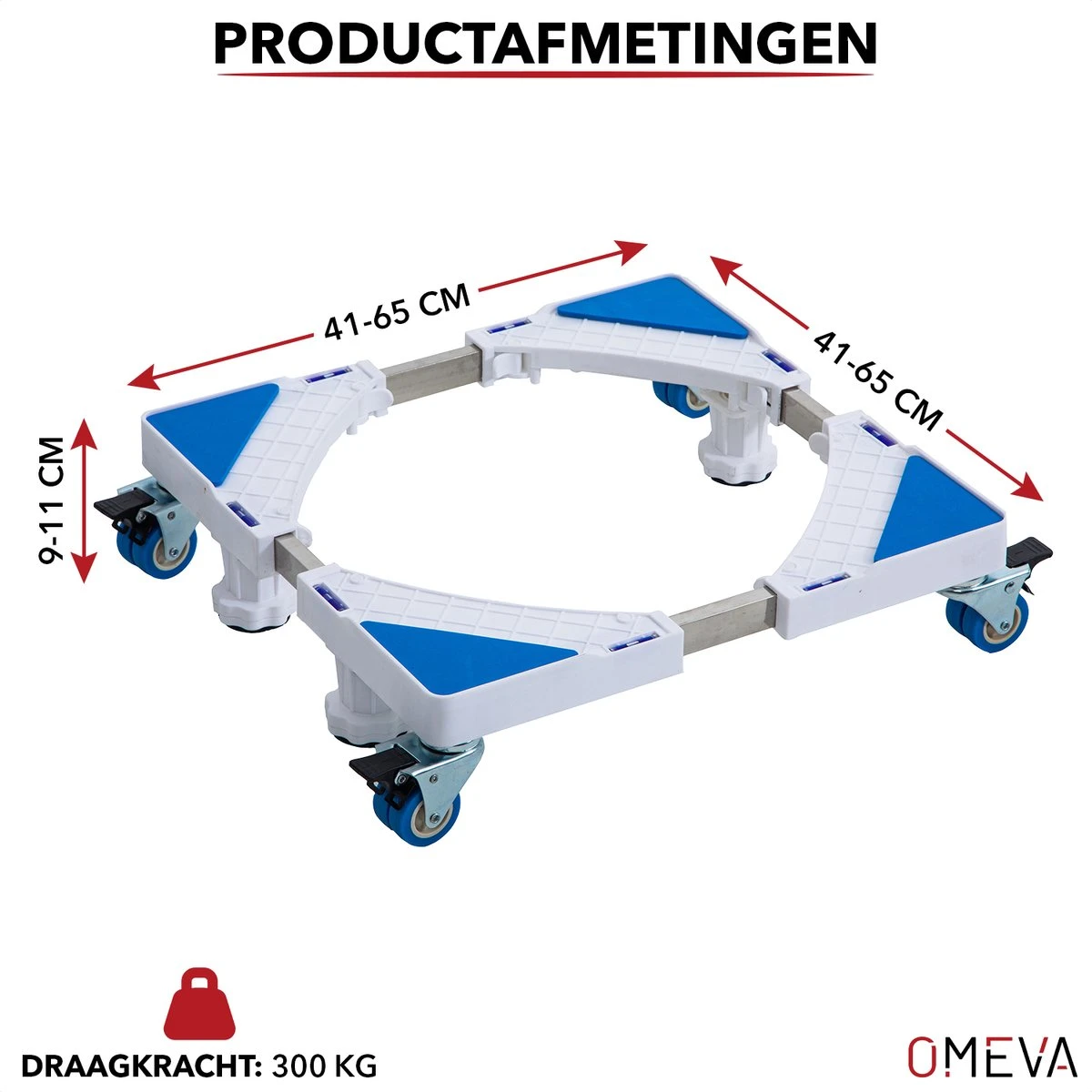 OMEVA® Wasmachine Verhoger Met Wielen- Verhoging Voor Wasmachine - Vaatwasser Koelkast Vriezer En Droger - Inclusief 4 Dempers - Verstelbaar - Wit - Wasmachine Ombouw 11 OMEVA® Wasmachine Verhoger Met Wielen- Verhoging Voor Wasmachine - Vaatwasser Koelkast Vriezer En Droger - Inclusief 4 Dempers - Verstelbaar - Wit - Wasmachine Ombouw - Afbeelding 11