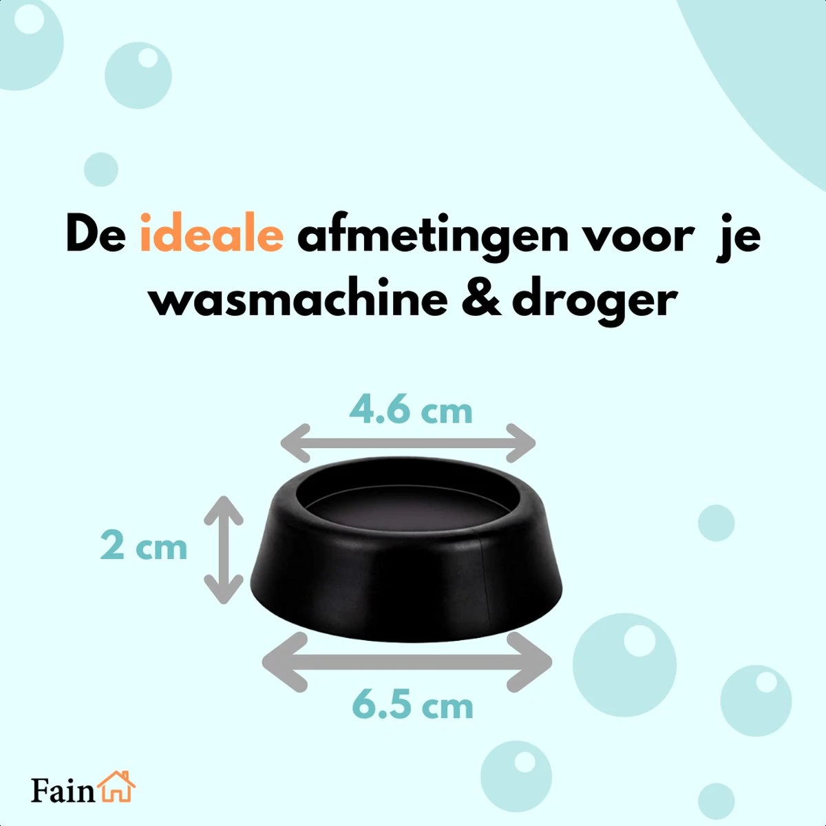 Fain - Trillingsdempers Wasmachine – Set Van 4 Stuks – Zwart - Voetjes Wasmachine & Droger - Wasmachine Demper – Anti Trillings / Vibratie Dempers Pads – Antislip Rubber – Trillingsmat – Antislipmat - Extra Dik 5 Fain - Trillingsdempers Wasmachine – Set Van 4 Stuks – Zwart - Voetjes Wasmachine & Droger - Wasmachine Demper – Anti Trillings / Vibratie Dempers Pads – Antislip Rubber – Trillingsmat – Antislipmat - Extra Dik - Afbeelding 5