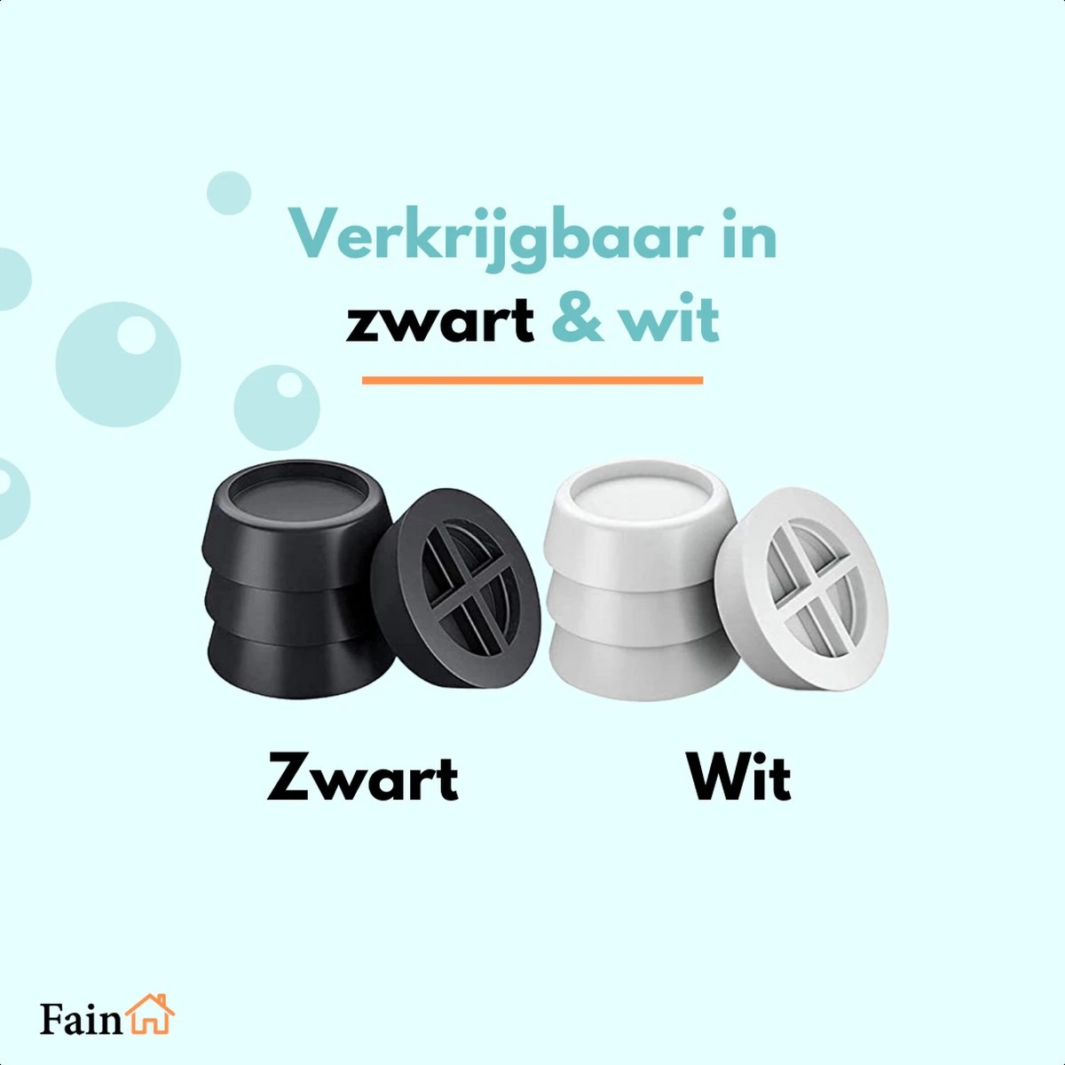 Fain - Trillingsdempers Wasmachine – Set Van 4 Stuks – Zwart - Voetjes Wasmachine & Droger - Wasmachine Demper – Anti Trillings / Vibratie Dempers Pads – Antislip Rubber – Trillingsmat – Antislipmat - Extra Dik 6 Fain - Trillingsdempers Wasmachine – Set Van 4 Stuks – Zwart - Voetjes Wasmachine & Droger - Wasmachine Demper – Anti Trillings / Vibratie Dempers Pads – Antislip Rubber – Trillingsmat – Antislipmat - Extra Dik - Afbeelding 6