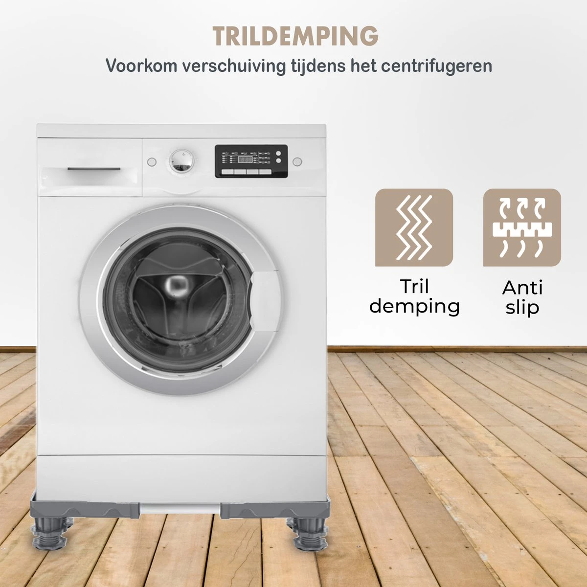 Slimshop Wasmachine Verhoger - Verhoging Voor Wasmachine - Vaatwasser Koelkast Vriezer - Verstelbaar - ABS - Maximaal 300 Kg 5 Slimshop Wasmachine Verhoger - Verhoging Voor Wasmachine - Vaatwasser Koelkast Vriezer - Verstelbaar - ABS - Maximaal 300 Kg - Afbeelding 5