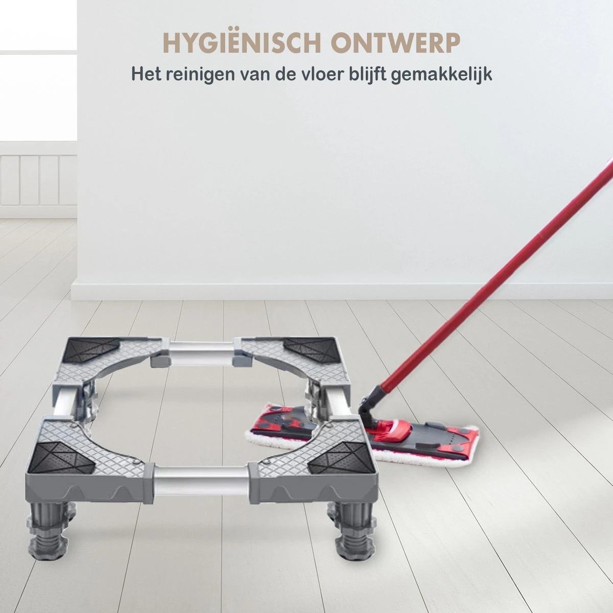 Slimshop Wasmachine Verhoger - Verhoging Voor Wasmachine - Vaatwasser Koelkast Vriezer - Verstelbaar - ABS - Maximaal 300 Kg 6 Slimshop Wasmachine Verhoger - Verhoging Voor Wasmachine - Vaatwasser Koelkast Vriezer - Verstelbaar - ABS - Maximaal 300 Kg - Afbeelding 6