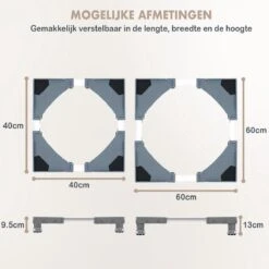 Slimshop Wasmachine Verhoger - Verhoging Voor Wasmachine - Vaatwasser Koelkast Vriezer - Verstelbaar - ABS - Maximaal 300 Kg 14 Slimshop Wasmachine Verhoger - Verhoging Voor Wasmachine - Vaatwasser Koelkast Vriezer - Verstelbaar - ABS - Maximaal 300 Kg -Leifheit Store 1200x1200 3286