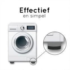 Amenzo® Trillingsdempers Wasmachine - 4 Stuks - Wasmachine Verhoger - Extra Dik - Wasmachine Dempers - Stapelbaar - Droger - Vaatwasser -Leifheit Store 1200x1200 3290