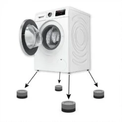 Amenzo® Trillingsdempers Wasmachine - 4 Stuks - Wasmachine Verhoger - Extra Dik - Wasmachine Dempers - Stapelbaar - Droger - Vaatwasser -Leifheit Store 1200x1200 3297