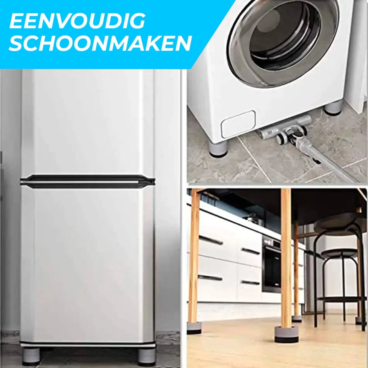 Minismus Wasmachine Trillingsdempers Set Van 4 Stuks - Zwart Vibratie Demper Pads - Antislipmatjes - Trillingsmat 8,5 CM 4 Minismus Wasmachine Trillingsdempers Set Van 4 Stuks - Zwart Vibratie Demper Pads - Antislipmatjes - Trillingsmat 8,5 CM - Afbeelding 4