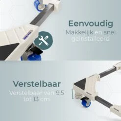 EverestPeak® Wasmachine Verhoger - Multitool - Ook Geschikt Voor Vaatwasser, Koelkast, Vriezer En Droger - Duurzaam - RVS - ABS - Maximaal 400 Kg - Verstelbare + Wieltjes- 50/75 X 9,5/13 Cm -Leifheit Store 1200x1200 3364