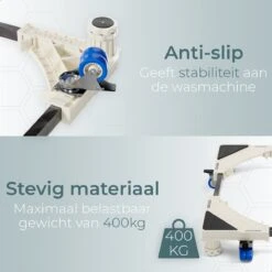 EverestPeak® Wasmachine Verhoger - Multitool - Ook Geschikt Voor Vaatwasser, Koelkast, Vriezer En Droger - Duurzaam - RVS - ABS - Maximaal 400 Kg - Verstelbare + Wieltjes- 50/75 X 9,5/13 Cm -Leifheit Store 1200x1200 3369