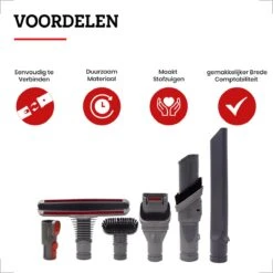 Stofzuiger Mondstuk Accessoires Set Geschikt Voor Dyson V6/V7/V8/V10/V11/V15 Series Steelstofzuiger - Opzet Borstel Met Adapter – 6 Onderdelen -Leifheit Store 1200x1200 3370