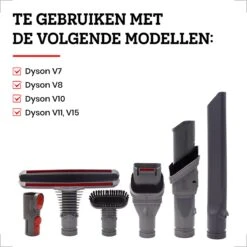 Stofzuiger Mondstuk Accessoires Set Geschikt Voor Dyson V6/V7/V8/V10/V11/V15 Series Steelstofzuiger - Opzet Borstel Met Adapter – 6 Onderdelen -Leifheit Store 1200x1200 3371