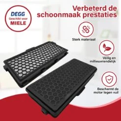 DEGG - Hepa & Koolstof Filter - Geschikt Voor Miele - Vervangt SF-HA 50 - Hepa Airclean Filter - COMBIDEAL - 2 STUK(S) -Leifheit Store 1200x1200 3374