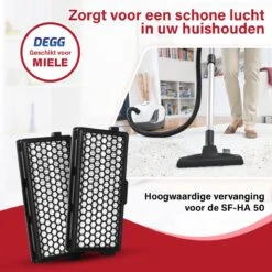 DEGG - Hepa & Koolstof Filter - Geschikt Voor Miele - Vervangt SF-HA 50 - Hepa Airclean Filter - COMBIDEAL - 2 STUK(S) -Leifheit Store 1200x1200 3375