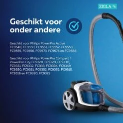 Zigla - HEPA Filterset Geschikt Voor Philips PowerPro Compact/Active Series FC8058/01 Schuim Foam Motor Filter Set -Leifheit Store 1200x1200 3416