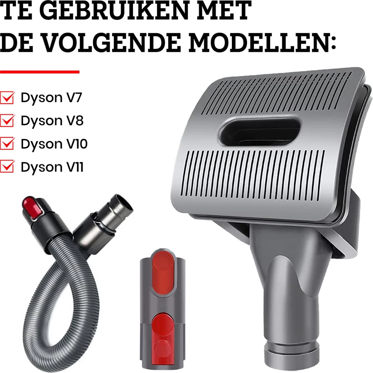 Somstyle Opzetstuk Haarborstel Huisdieren Geschikt Voor Dyson Dyson V15 / V11 / V10 / V8 / V7 / V6 - Borstel Groomer Voor O.a Honden En Katten 4 Somstyle Opzetstuk Haarborstel Huisdieren Geschikt Voor Dyson Dyson V15 / V11 / V10 / V8 / V7 / V6 - Borstel Groomer Voor O.a Honden En Katten - Afbeelding 4