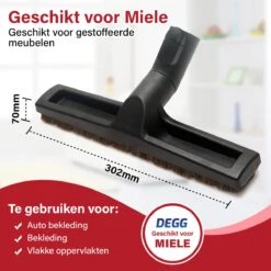 DEGG - Parketborstel / Zuigmond - Geschikt Voor Miele - 35MM - Natuurhaar - Met Miele Klik - Stofzuiger Onderdelen - Premium Kwaliteit -Leifheit Store 1200x1200 3448