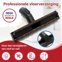 DEGG - Parketborstel / Zuigmond - Geschikt Voor Miele - 35MM - Natuurhaar - Met Miele Klik - Stofzuiger Onderdelen - Premium Kwaliteit -Leifheit Store 1200x1200 3451