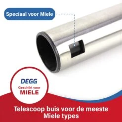 DEGG - Telescoopbuis / Stofzuigerbuis - Geschikt Voor Miele - 35mm - Met Kliksysteem - Stofzuigerstang - Stofzuiger Onderdelen - Premium Kwaliteit -Leifheit Store 1200x1200 3471