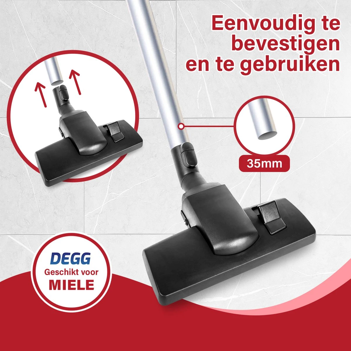 DEGG - Stofzuiger Zuigmond / Combi Borstel - Geschikt Voor Miele - Stofzuiger Mondstuk - 35MM - Stofzuiger Onderdelen - Premium Kwaliteit 3 DEGG - Stofzuiger Zuigmond / Combi Borstel - Geschikt Voor Miele - Stofzuiger Mondstuk - 35MM - Stofzuiger Onderdelen - Premium Kwaliteit - Afbeelding 3