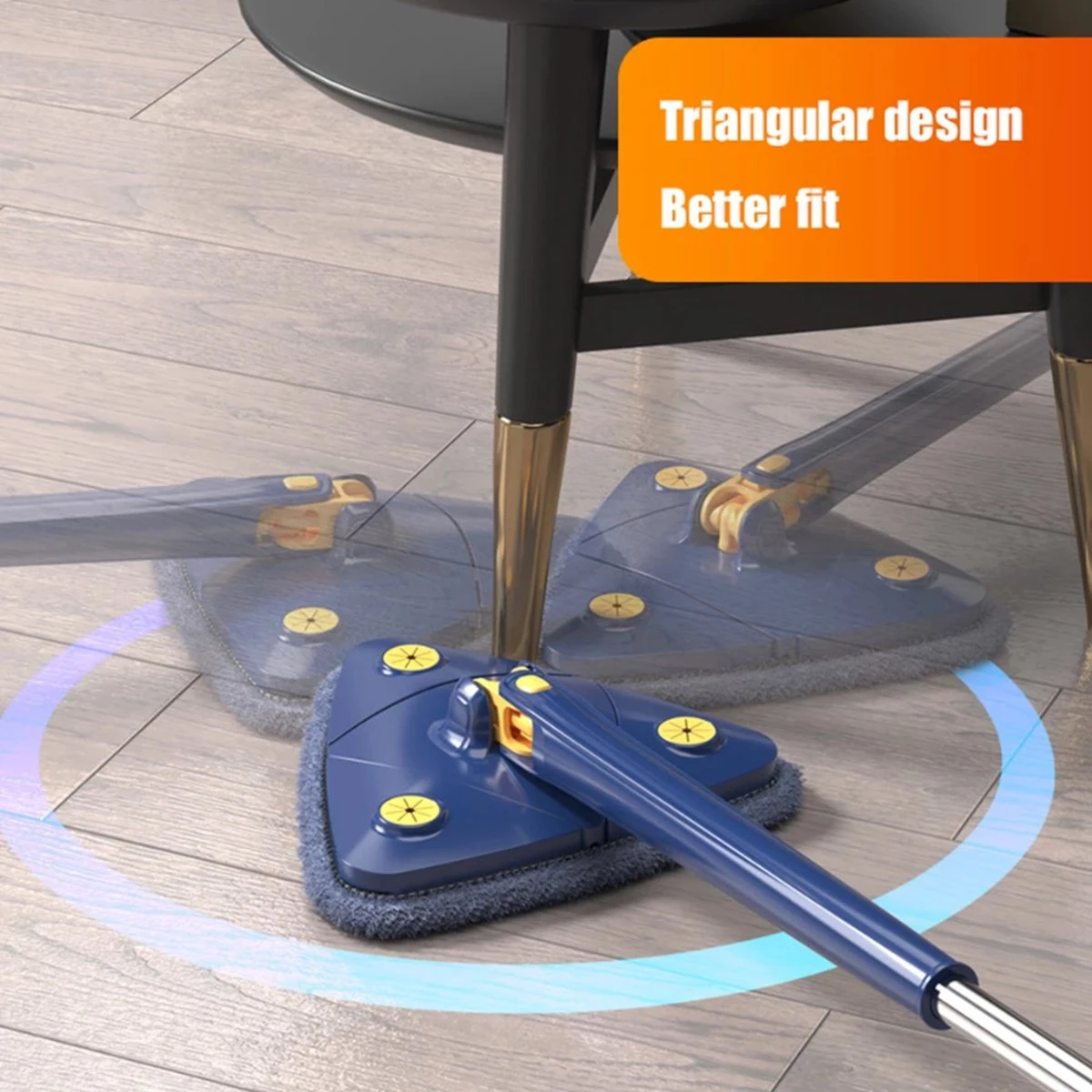Merkloos Premium Driehoekige Dweil Met Wringer - Verstelbaar En 360 Graden Draaibaar – Dweilsysteem Incl. 4 Microvezel Doeken 3 Merkloos Premium Driehoekige Dweil Met Wringer - Verstelbaar En 360 Graden Draaibaar – Dweilsysteem Incl. 4 Microvezel Doeken - Afbeelding 3