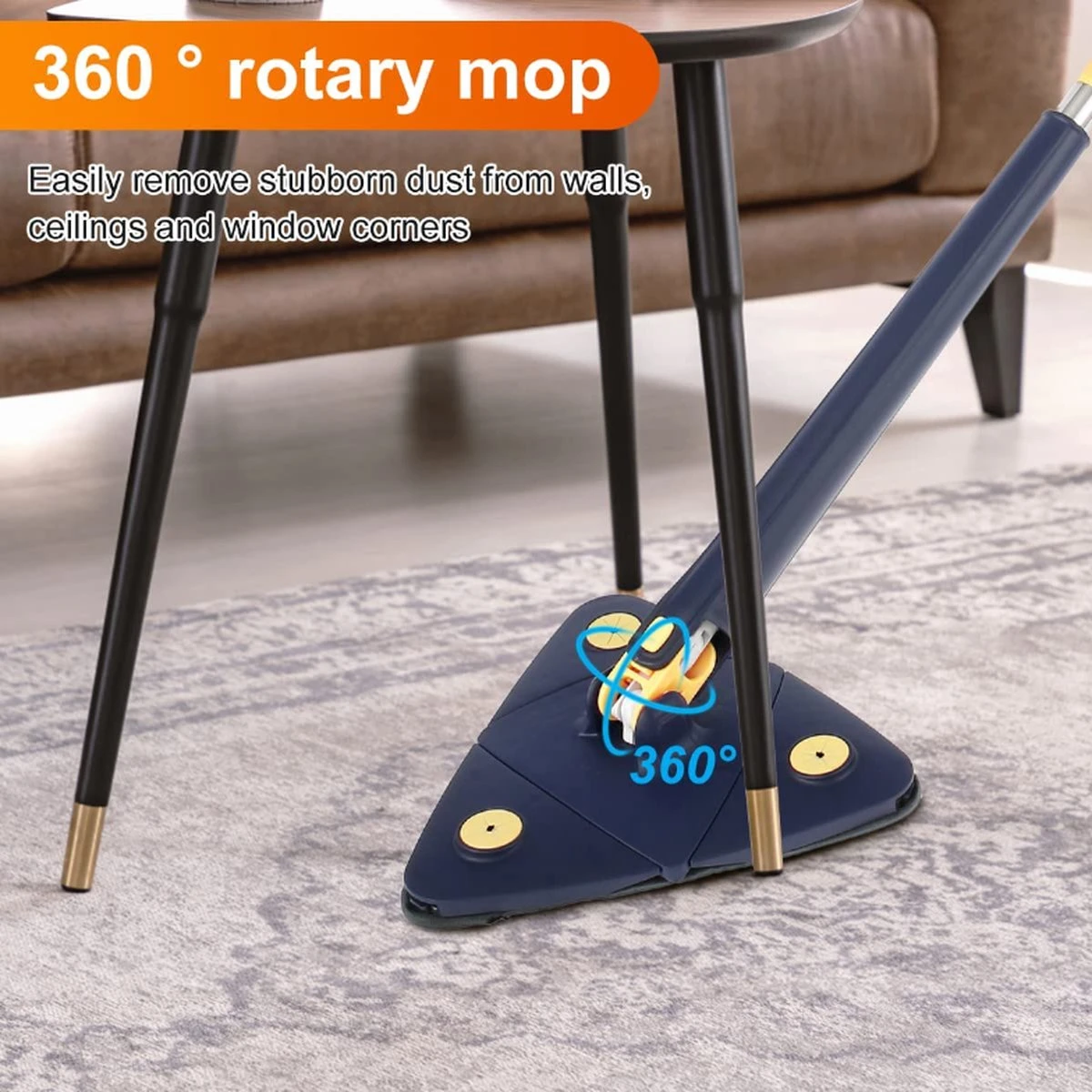 Merkloos Premium Driehoekige Dweil Met Wringer - Verstelbaar En 360 Graden Draaibaar – Dweilsysteem Incl. 4 Microvezel Doeken 5 Merkloos Premium Driehoekige Dweil Met Wringer - Verstelbaar En 360 Graden Draaibaar – Dweilsysteem Incl. 4 Microvezel Doeken - Afbeelding 5