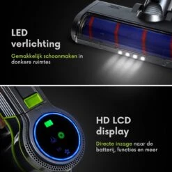 Qoncillio® Steelstofzuiger - Draadloos - Dweilfunctie - Digitaal Display - Stofzuiger & Kruimelzuiger Zonder Zak -Leifheit Store 1200x1200 395