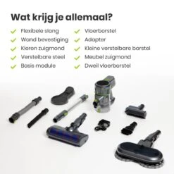 Qoncillio® Steelstofzuiger - Draadloos - Dweilfunctie - Digitaal Display - Stofzuiger & Kruimelzuiger Zonder Zak -Leifheit Store 1200x1200 397