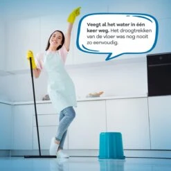 WITTS Luxe Douchewisser - Roestvrij - Vloertrekker Met Steel - Zwart - Vloerwisser Badkamer -Leifheit Store 1200x1200 443