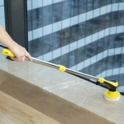 Merkloos Kibani Accu Schrobmachine 3.7V - Spin Scrubber - Elektrische Schrobber - Schrobborstel - Boenmachine - Polijstmachine - Luiwagen - Schrobber Met Steel - Poetsmachine Met 10 Opzetstukken - Multifunctionele Schrobborstel - Elektrische Dweil -Leifheit Store 1200x1200 516