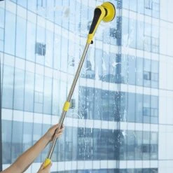 Merkloos Kibani Accu Schrobmachine 3.7V - Spin Scrubber - Elektrische Schrobber - Schrobborstel - Boenmachine - Polijstmachine - Luiwagen - Schrobber Met Steel - Poetsmachine Met 10 Opzetstukken - Multifunctionele Schrobborstel - Elektrische Dweil -Leifheit Store 1200x1200 517