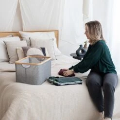 Gadgy Opvouwbare Wasmand - Heupwasmand 45 L - Opbergmand - Wasbox - Wasmanden - Grijs -Leifheit Store 1200x1200 527