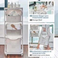 Wassorteerder – Wasmand Met 3 Vakken - Op Wieltjes - Milaan 7 Wassorteerder – Wasmand Met 3 Vakken - Op Wieltjes - Milaan -Leifheit Store 1200x1200 534