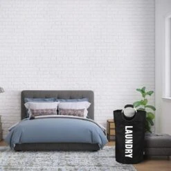 Wonair Wasmand – Waszak – Wassorteerder - Opvouwbaar – Zwart – 115L -Leifheit Store 1200x1200 552