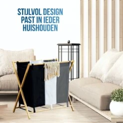 Strex Wasmand Met 3 Vakken 143L - Opklapbaar - Wassorteerder -Leifheit Store 1200x1200 595