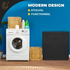 LIVILO - Wasmand 3 Vakken Wassorteerder Met Deksel – Opvouwbaar 3 Vakken– 120 Liter – Met 3 Uitneembare Waszakken – Stoffen Wasmand – Zwart -Leifheit Store 1200x1200 641