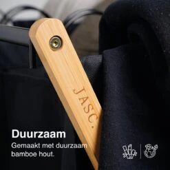 JASC Wasmand 3 Vakken - Wassorteerder - Wasmanden - Zwart - Bamboe - 128 Liter 15 JASC Wasmand 3 Vakken - Wassorteerder - Wasmanden - Zwart - Bamboe - 128 Liter -Leifheit Store 1200x1200 701