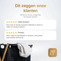 JASC Wasmand 3 Vakken - Wassorteerder - Wasmanden - Zwart - Bamboe - 128 Liter 18 JASC Wasmand 3 Vakken - Wassorteerder - Wasmanden - Zwart - Bamboe - 128 Liter -Leifheit Store 1200x1200 703