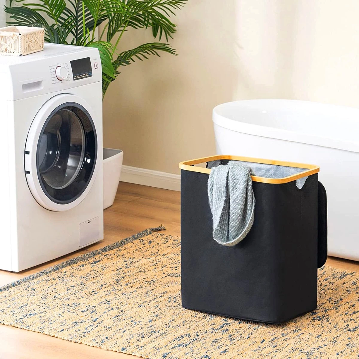 BrandtBergkamp Wasmand Zwart - 2 Stuks - Opvouwbare Wasmand - Wassorteerder - 150L 5 BrandtBergkamp Wasmand Zwart - 2 Stuks - Opvouwbare Wasmand - Wassorteerder - 150L - Afbeelding 5