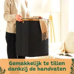 BrandtBergkamp Wasmand Zwart - 2 Stuks - Opvouwbare Wasmand - Wassorteerder - 150L 24 BrandtBergkamp Wasmand Zwart - 2 Stuks - Opvouwbare Wasmand - Wassorteerder - 150L -Leifheit Store 1200x1200 722