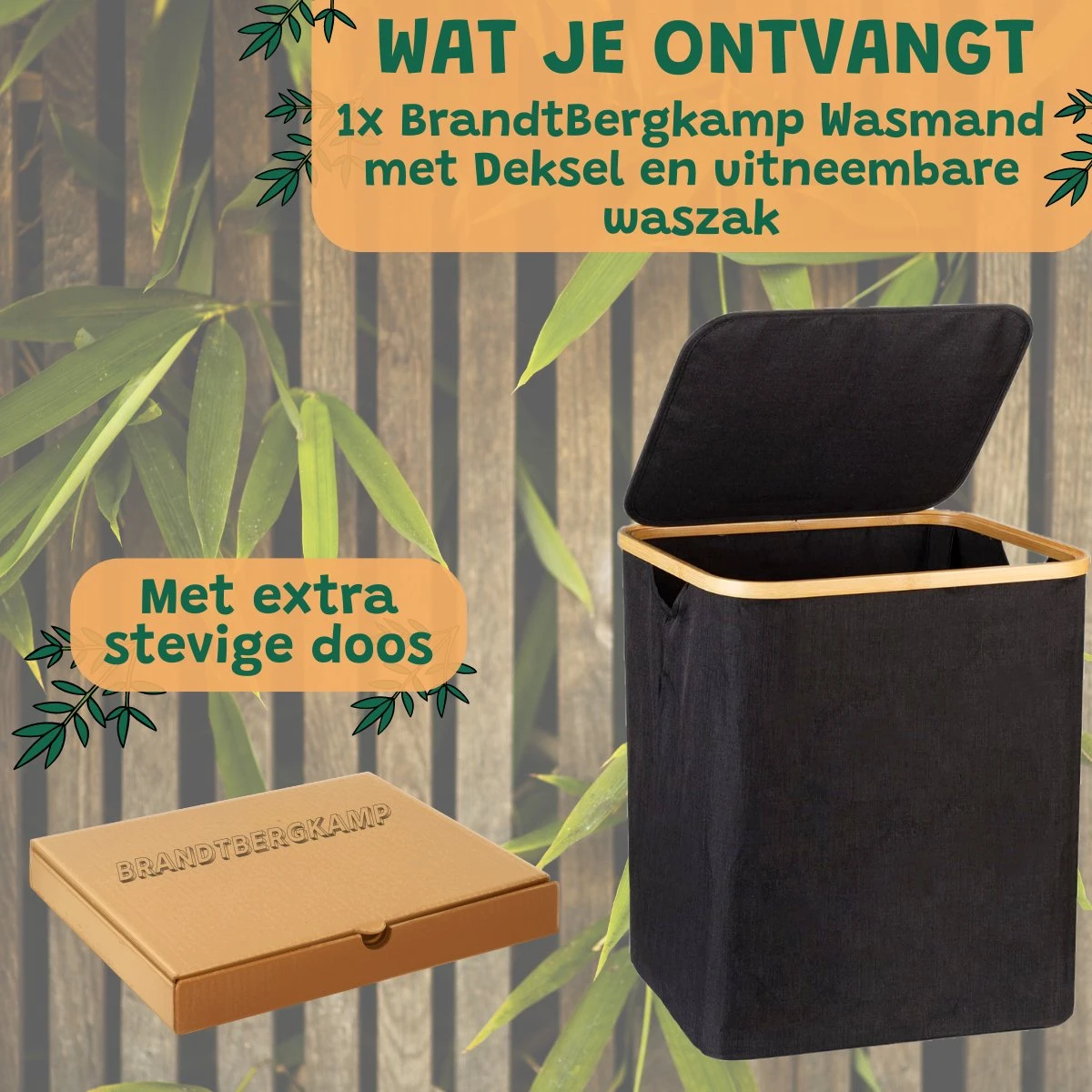 BrandtBergkamp Wasmand Zwart - 2 Stuks - Opvouwbare Wasmand - Wassorteerder - 150L 13 BrandtBergkamp Wasmand Zwart - 2 Stuks - Opvouwbare Wasmand - Wassorteerder - 150L - Afbeelding 13