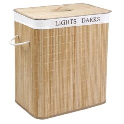 Grote Bamboe Wassorteerder Met 2 Vakken - 100 L - Natuurlijk Bruin 10 Grote Bamboe Wassorteerder Met 2 Vakken - 100 L - Natuurlijk Bruin -Leifheit Store 1200x1200 745