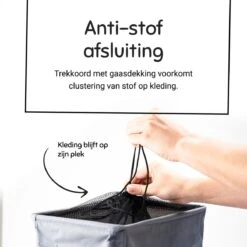 ByLara - Opvouwbare Wasmand - Op Wieltjes Met Handvat - Wasbox - Antraciet - 42L -Leifheit Store 1200x1200 755