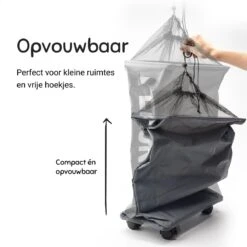 ByLara - Opvouwbare Wasmand - Op Wieltjes Met Handvat - Wasbox - Antraciet - 42L -Leifheit Store 1200x1200 757