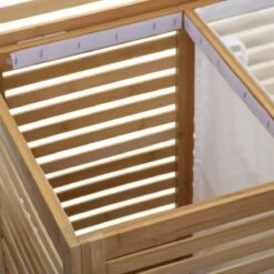 Merkloos Bamboe Wasmand XL Dubbel - Rieten Mand Met Deksel - 60 X 40 X 58 Cm -Leifheit Store 1200x1200 778